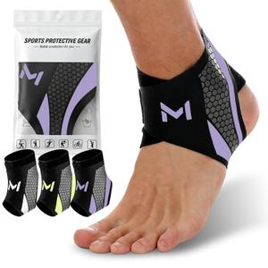 1PC Ankle Brace Compression Support Stabilizer, Adjustable Foot Ankle Protection, Lace-Up Sports Basketball Sprain Recovery for Women and Men (Purple) Adult