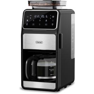 Gevi 10 Cup Drip Coffee Maker with Built-in Grinder, Grind Brew Burr Combo Coffee Machine with Touch Screen, Programmable, 4-Hour Warm Plate, Permanent Filter, Coffee Carafe