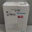 Voluas Automatic Cat Feeder for Two Cats, Double Pet Feeder with 2 Stainless Steel Bowls,6L Timed Cat Feeders with Memory Function (Black Transparent)