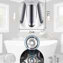 3Pcs Shower Knob Replacement Compatible with Price/Pfister Verve Tub Shower, Bathtub Faucet Handle Remodel Trim Kit Includes Hot/Cold/Diverter Knob & 3 Screws (Polished Chrome)