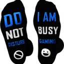 Stocking Stuffers for Boys Teens Men, Gifts for Teen Boys Men Funny Gaming Socks, Valentines Christmas Gifts for Him (Black)