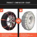 2025 Reusable Anti Skid Snow Tire Chains Car Winter Wheels Chain Universal Cable Tire Belts,10 Pack Red Non-Slip Zip Tie Tires Chain Emergency for Auto Pickup Trucks Suv