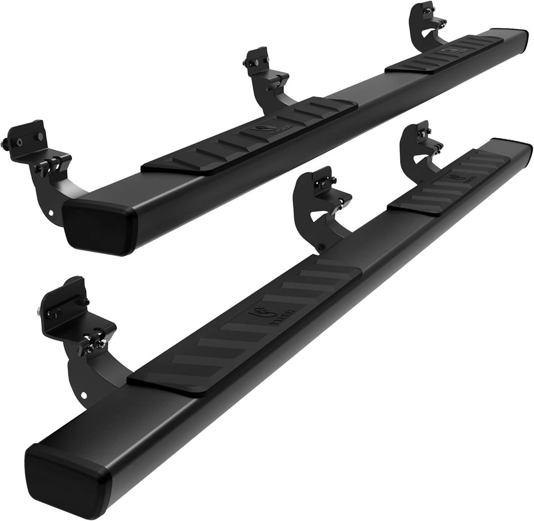 Tyger Auto 4" Riser Running Boards Compatible with 2009-2018 Dodge Ram 1500; 2010-2026 2500 3500; 2019-2024 Classic | Crew Cab | TG-RS2D40078 | Side Step Rails Nerf Bars