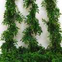 3pcs Artificial Italian Ruscus Vines 6ft. Large Greenery Garland Soft Touch Green Leaves for Home Decoration Wedding