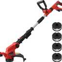12" Electric Weed Wacker (No Battery) Compatible with Milwaukee18V Battery, Automatic Line Feed Weed Eater Battery Powered, Cordless String Trimmer with 4 Line Spools for Lawn, Garden