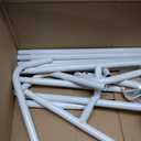 Wedding Sign Holder, Adjustable Welcome to Our Wedding Sign Stand W/Design Bundle & Leather Sign Hanging Straps, Heavy Duty Easel Stand for Sign, Wedding Seating Chart Stand, Easel for Display (White)