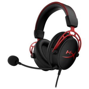 HyperX Cloud Alpha - Gaming Headset, Dual Chamber Drivers, Legendary Comfort, Aluminum Frame, Detachable Microphone, Works on PC, PS4, PS5, Xbox One/ Series X|S, Nintendo Switch and Mobile – Red