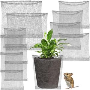 12 Pcs Plant Root Guard Baskets Gopher and Vole Wire Gopher Root Basket Stainless Steel Mole and mesh for Garden Plants Tree Flowers Bulbs, 1 Gallon, 3 Gallon, 5 Gallon