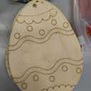 30 Sets Wooden Easter Ornaments to Paint 5" DIY Unfinished Easter Egg Wood Cutouts with Grass Raffia Paper Shreds and Acrylic Paints with Paintbrush for Hanging Crafts Decorations