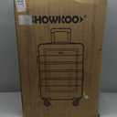 SHOWKOO Luggage Sets Expandable PC+ABS Durable Suitcase Sets Double Wheels TSA Lock 4 Piece Luggage Set Purple