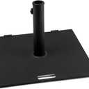 Trademark Innovations 20" Square 36lb. Steel Umbrella Base with Wheels and Carry Handle (Black)