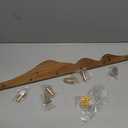 Weysat 23.6 Inch Coat Rack Wall Mount Hooks, Wooden Coat Hanger with 6 Gold Brass Hooks Decorative Heavy Duty Wood Wall Rack, Wall-Mounted Rail for Entryway, Farmhouse Hanging Keys Hats Towels Bags