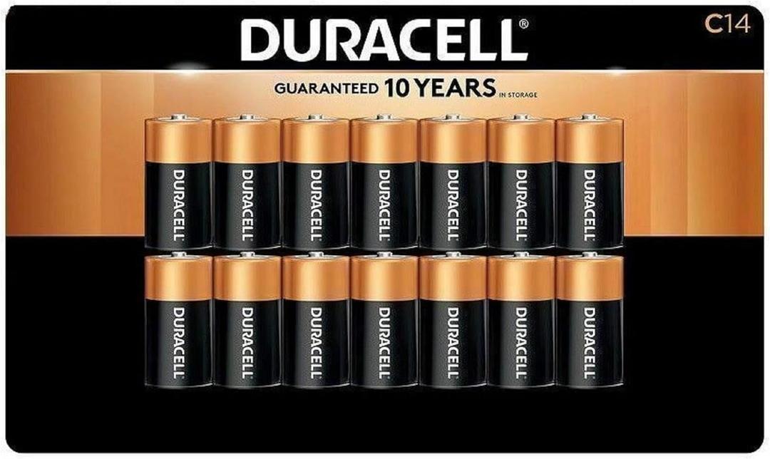 Duracell Alkaline C Batteries | Long Lasting Power CopperTop All Purpose C Battery For Household And Business - 14 Count