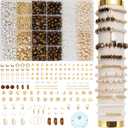 Xylise Jewelry Making Supplies Kit Natural Stone Beads for Irregular Natural Stone with for DIY Craft Bracelet Necklace Earrings for Adults (Tiger's Eye)