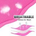 BARKBAY No Pull Dog Harness Large Reflective Dog Harness with Front Clip and Easy Control Handle for Walking Training Running with ID tag Pocket(Pink,M)