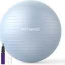 Extra Thick Exercise Ball Yoga Ball 22in/26in/30in for Workout Pregnancy Stability,Anti-Burst and Slip Resistant Swiss Ball with Pump for Yoga, Pilates, Fitness,Birthing,Physical Therapy (75cm, Blue)