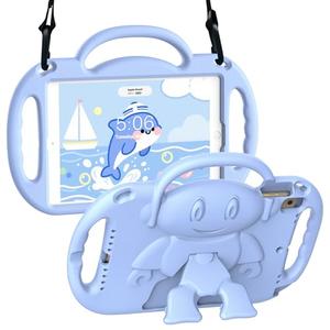 VICVOL Kids Case for iPad 9th/8th/7th Generation (10.2 inch,2021/2020/2019), Kids Case for iPad Air 3rd Gen 10.5"/Pro 10.5, Durable Shockproof Cover with Shoulder Strap/Handle/Kickstand, Light Blue