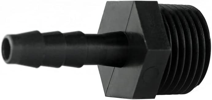 20 pcs 1/4" Barb x 1/2" NPT Male Connector, Plastic Hose Barb Fitting, Adapter, Industrial Hose Barb to Pipe Fittings Connect