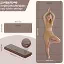 Foldable Yoga Mat,74"Lx32"Wx1/3"Thick,Folding Exercise Mat,Non-slip Wide Pilates Mats for Home Workout/Travel, Portable Yoga Mat Thick for Yoga/Pilates/Camping/Floor Exercises