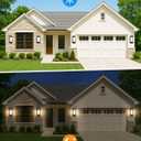 RAYVO Modern Outdoor Wall Light with Dusk to Dawn Sensor, Waterproof Exterior Light Fixture with E26 Base, 3000K LED Bulb Included, Black Metal Frame Outdoor Sconce Lights for Porch Garage Entryway