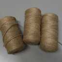 984 FT Natural Jute Twine, 3ply Thin Ribbon Hemp Twine for Gardening, Plant, Gift Wrapping, Art, Wedding Decoration, Packing, Bulk (3 Roll)