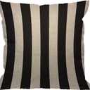 HGOD DESIGNS Stripes Throw Pillow Cover,Lines Texture Modern Abstract Geometric Striped Monochrome Black White Bands Decorative Pillow Cases Linen Cushion Covers for Home Sofa Couch 18x18 inch (Color Z40)