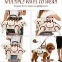 DZ Duozhan Dog Lift Harness for Small Dogs, Full Body Support Sling with Adjustable Handle for Senior Injured Disabled Pets, Hands-Free Shoulder Pet Carrier (Beige, Medium)