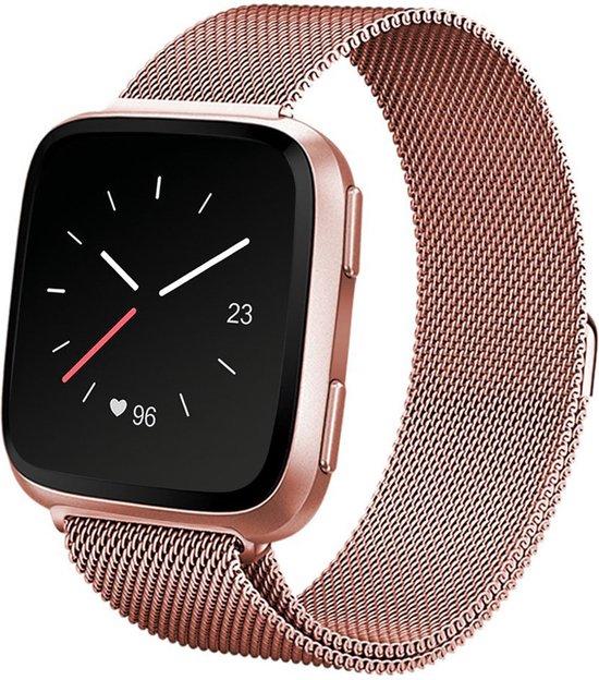 Stainless Mesh Band For Use With Fitbit Versa Color Rose Gold