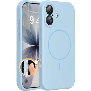 Miracase Magnetic for iPhone 17 Case, Compatible with MagSafe, Integrated Silicone Camera Control Cover, 3.0mm Thicken Shockproof Drop Protection Phone Case for 17,Clove Purple