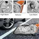 Headlights Assembly LH+RH Replacement for Honda Accord 2008-2012