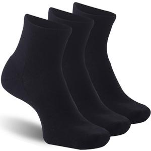 3 Pairs 90% Merino Wool Socks for Men Women, Soft Thin Breathable Ankle Socks for Athletic Running Hiking Cycling (Large)