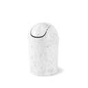 Umbra 1.25 Gallon Mini Waste Can with Removable SwingTop Lid  Small Garbage Bin for Kitchen, Bathroom, Bedroom, Office  Compact Trash Can Fit Under Tables & Counters  White Marble