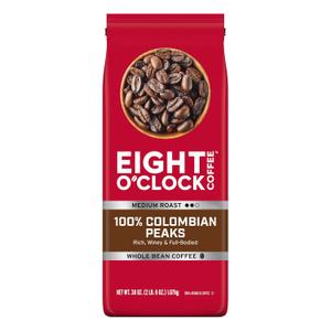 Eight O'Clock Coffee 100% Colombian Peaks Whole Bean Coffee, Medium Roast, 38 Ounce (Pack of 1) - Rich, Winey & Full Bodied BBD Jul 16 2026