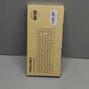 TECKNET Bluetooth Keyboard Rechargeable, 4-Device (2.4G+3BT) Wireless Keyboard, Ultra-Slim Quiet Typing, 14 Hotkeys Computer Keyboard for PC/Laptop/Smart TV/Tablet/iPad (Sliver+Black)