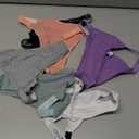 FINETOO Women's Underwear Cotton High Cut String Bikini Panties Low Rise Hipster Ladies Sexy Cheeky Underwear 6 Pack M