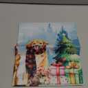 Xmas Dog Magnetic Mailbox Covers Christmas Tree Mail Box Cover Standard Size Winter Retriever Dogs Post Letter Box Wraps 21x18 Inch for Garden Outdoor Decor