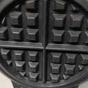 Chefman Anti-Overflow Belgian Waffle Maker w/Shade Selector, Temperature Control, Mess Free Moat, Round Iron w/Nonstick Plates & Cool Touch Handle, Measuring Cup Included, Black