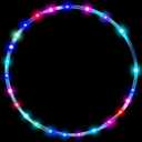 LED Hoop Dance Fitness Exercise Light Up Hoop for Kids & Adults, Auto Color Changing Strobe Glow Light, 36in (2 AA Batteries Needed, Not Included) (36in-90cm Blue)
