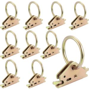 CZC AUTO 10PCS Steel E-Track O Ring Tie Down Anchors for E-Track TieDown System in Enclosed Trailer Flatbed Truck for Cargo Control & Surface Mount (ETrack Rails Not Included)