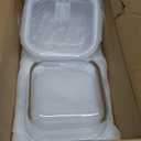 2 Cup Square Glass Food Storage Containers, Small Square Storage Containers With Airtight Lids Leak-proof, BPA free 16oz Glass Meal Prep Bowls, Dishwasher, Microwave, Freezer Safe (White)