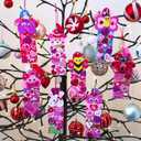 Winlyn 32 Sets Valentine's Day Decorations DIY Heart Animal Bookmarks Valentine Craft Kits Blank Foam Bookmarks with Hearts Stickers for Kids Classroom Activities Reading Party Favors Gift Exchange