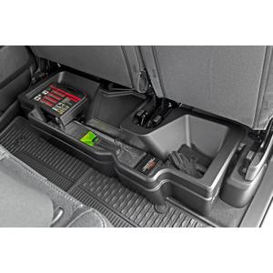 Rough Country Under Seat Storage for Ram 1500 Crew Cab (2019-2025) - Heavy-Duty Thermoplastic, Anti-Skid, Custom-Fit Rear Seat Organizer Tray Rough Country Under Seat Storage for Ram 1500 Crew Cab (2019-2025) - Heavy-Duty Thermoplastic, Anti-Skid, Custom-Fit Rear Seat Organizer Tray