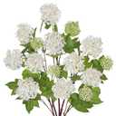 DILATATA Faux Hydrangea Flowers 24" White Artificial Hydrangea Spray with 3 Flower Heads, 5 Per Bag.Faux Hydrangeas Plastic Flowers Fake Hydrangeas for Indoor Outdoor Wedding Table Centerpieces Decor