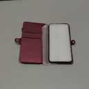 Defencase Compatible with iPhone 13 Pro Case Wallet with RFID Blocking Card Holder for Women Men, Soft PU Leather Magnetic Snap Flip Zipper Strap Wallet Phone Case Fit for iPhone 13 Pro 6.1", Wine Red