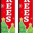 2 Pcs Christmas Tree Feather Flag 2.5 x 12 ft Christmas Feather Banner Weather-resistant Knitted Polyester Stand Signs for Businesses Advertising Xmas Outdoor Home Decor - Flag Only