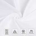 8 Packs 90 Inch White Round Tablecloth in Diameter, Washable Polyester Fabric Tablecloths, Wrinkle Resistant Table Cloth for Wedding Party Banquet Dining