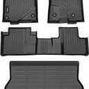 HAFIDI Floor Mats & Cargo Liner for Acura RDX 2016 2017 2018,1st 2nd Row with Trunk Mat, TPE All Weather Protection Car Floor Liners Accessories - Black