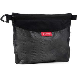 pack all Water-Resistant Material Zipper Pouch, Mesh Zipper Bags for Storage, Travel, Office (Black, Medium)