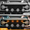 4 PCS Grill Led Lights, Amber Raptoor Grille Lights Plug Play Car Accessories for Toyota 4Runner 2014-2024 TRD Pro Grille and 2014-2019 SR5, Premium, Limited, TRD Off-Road (Amber)