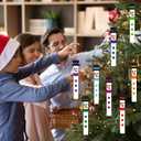 Kathfly 96 Sets Snowman Stick Ornament Craft Kit Winter Arts and Crafts Bulk Snowman Hats Ornaments Crafts for Kids Winter Xmas DIY Classroom Home Activities Party Favors